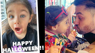 Inaaya Naumi Kemmu dressed as a little witch is the cutest thing you'll see this Halloween