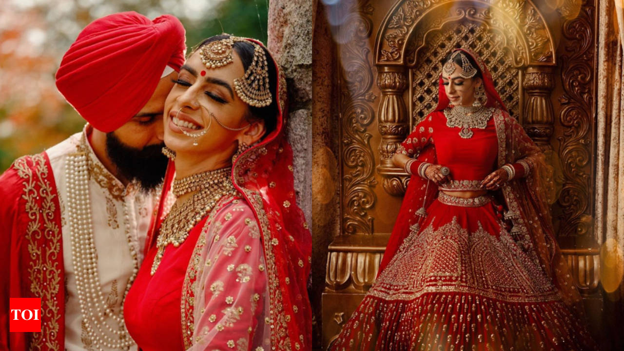 Iqra Aziz Pakistani Bridal Royal Red Exclusive Silk Lehenga Choli SHRM –  ShreeFashionWear