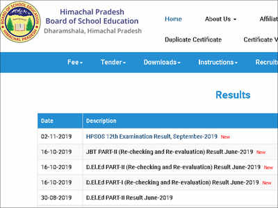 HPBOSE SOS Result: HP open school class 12 September result announced ...