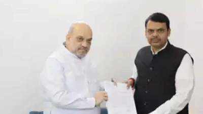 Maharashtra chief minister Devendra Fadnavis meets Amit Shah in Delhi