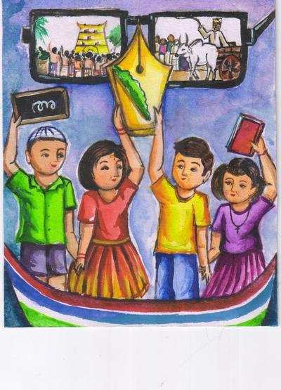 children's day drawing competition topics - paintingaforestscene