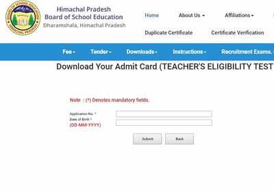HP TET admit card November 2019 for various subjects released, check here