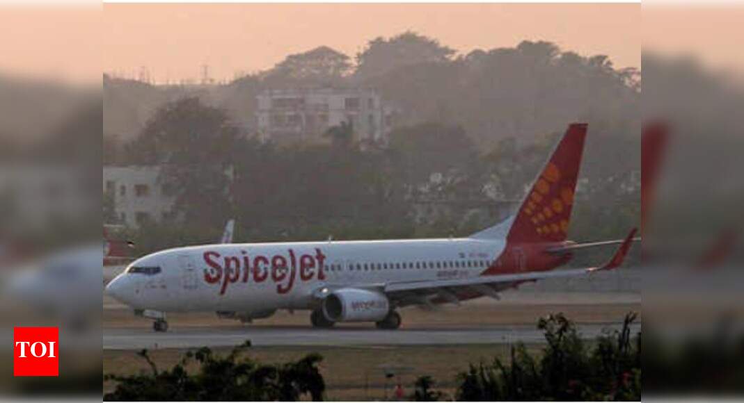 SpiceJet aircraft viewing pane of a window shade found cracked ...