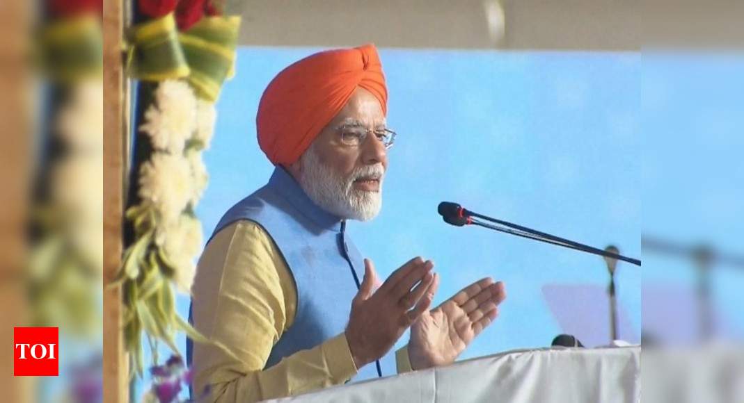 narendra modi kartarpur corridor Pm Modi Inaugurates Kartarpur Corridor Flags Off First Jatha Of Pilgrims India News Times Of India narendra modi kartarpur corridor