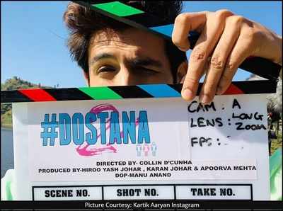 'Dostana 2': Kartik Aaryan shares a picture with clapboard from the sets as he kick-starts shooting for the film