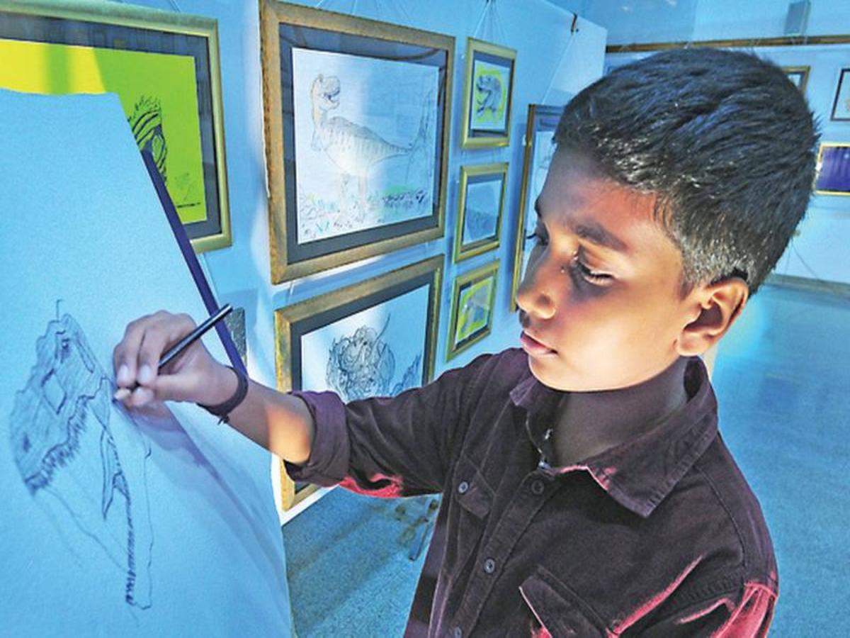 Kerala This 10 Year Old Boy Did 30 000 Sketches In 7 Years Thiruvananthapuram News Times Of India