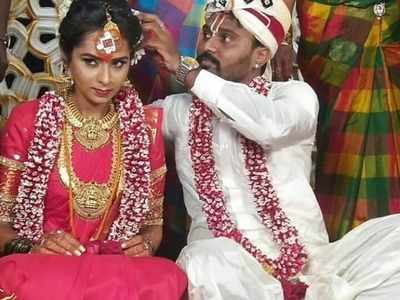 Agnisakshi fame Ishitha Varsha and choreographer Muruga get hitched in Dharmastala