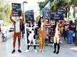 
Mumbaikars turn up in animal costumes at anti-cruelty march
