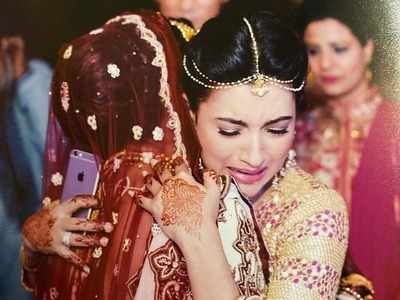 Bigg Boss 7 winner Gauahar Khan shares throwback picture of her crying inconsolably at sister Nigaar Khan's bidaai