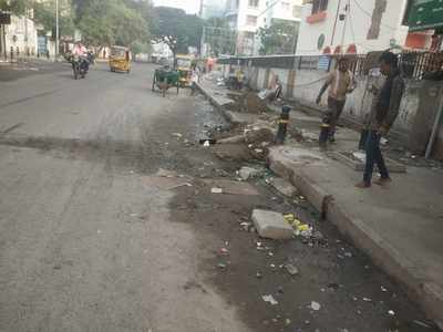 pavements converted to dumping ground