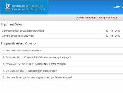 IBPS Clerks admit card 2019 for Pre-Exam Training released, here's download link