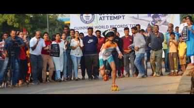 Hubballi skater writes herself into the Guinness World Records