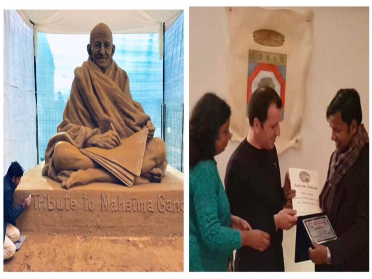 Sand artist Pattnaik conferred Italian Golden Art Award | News Times of India