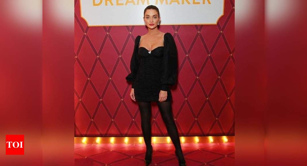 Amy Jackson looks super stylish in a black ensemble as she attends an ...