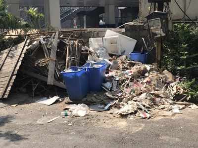 Garbage menace in Saifabad, Union bank lane
