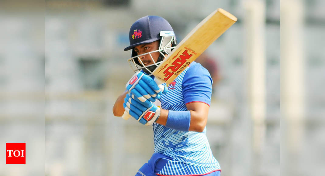 Prithvi Shaw back with a bang | Cricket News - Times of India