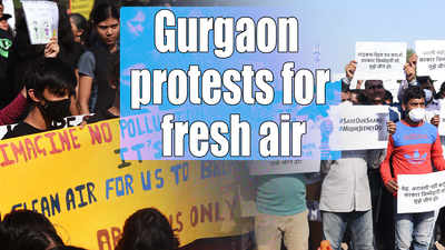 Sushant ‘Choke’, Cyber ‘Huff’, Aravalli ‘Biogas’ Park: Climate protesters rename areas in Gurgaon