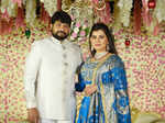 Tollywood actress Archana Shastry and Jagadeesh's starry wedding reception