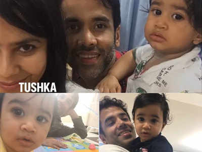 Watch: Ekta Kapoor shares priceless unseen photos of Tusshar Kapoor with son Laksshya on his 43rd birthday