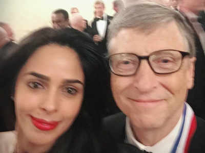 Mallika Sherawat posts 2016 selfie with Bill Gates once again; calls him inspiration this time
