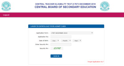 CTET Admit Card December 2019 released @ctet.nic.in - Download link ...