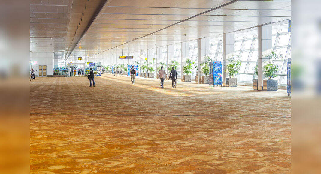 Baggage checkin counters open at New Delhi Airport Express Line Metro