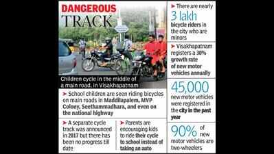 Minors riding cycles on main roads is a cause for concern ...