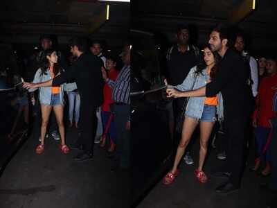 Kartik Aaryan is a true gentleman as he swoops in to open the car door for 'Dostana 2' co-star Janhvi Kapoor
