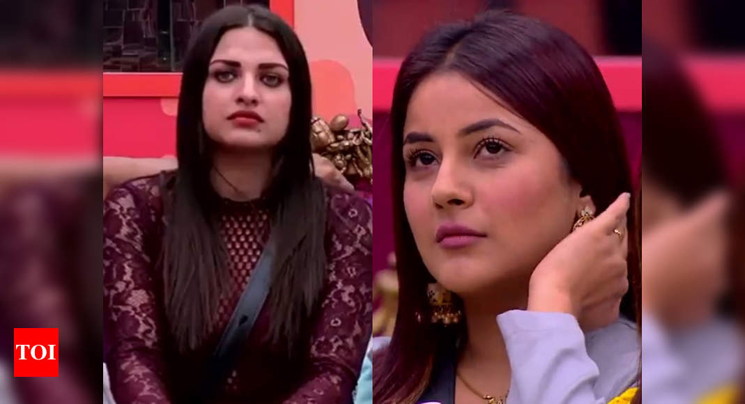 Bigg Boss 13 Himanshi Khurana pushes Shehnaz Gill during the