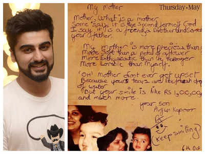 Arjun Kapoor wrote a poem for his mother when he was 12-years-old and it is too sweet for words