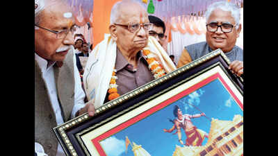 Supreme Court lawyer presents a copy of Ayodhya verdict to Ram Lalla