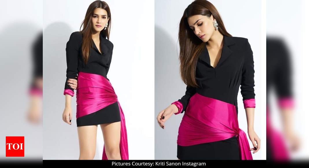 Slaying In Style Kriti Sanon Looks Alluring In This Little Black Dress