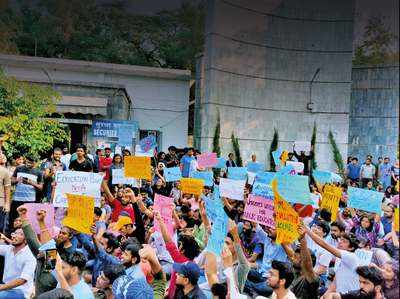 EFLU students rally against admin to claim their right to protest