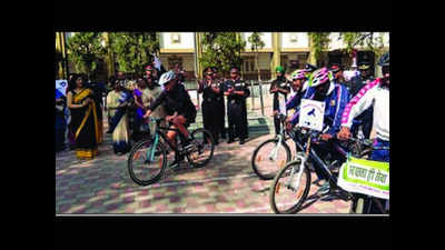 Jharkhand: NCC cadets on state-wide cycling rally