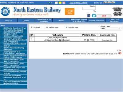Railway NER Gorakhpur Apprentice Training 2019: Apply online for 1104 slots