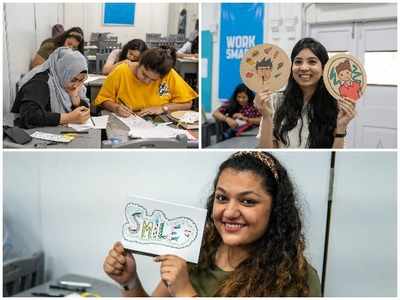 Art lovers attend a doodle therapy workshop in the city