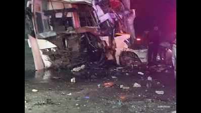 Four killed, 60 injured after Bihar bound bus overturns in UP's Kannauj district