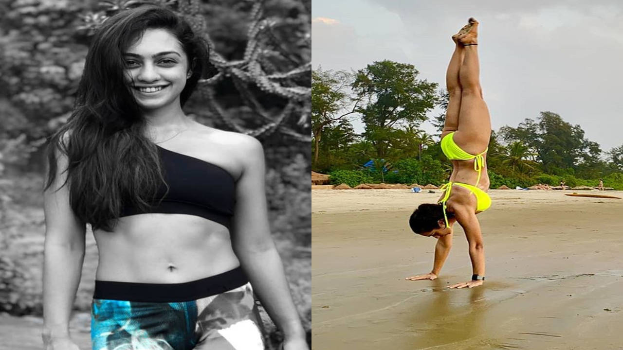 Abigail Pande will inspire you as she performs handstand in a neon  swimwear; she clocks the pose as her longest - Times of India