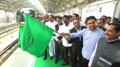 Hyderabad: Metro rail service from Hitec City to Raidurg inaugurated