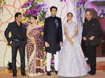 Salman Khan can't take his eyes off 'HAHK' co-star Madhuri Dixit at Sooraj Barjatya's son's wedding reception