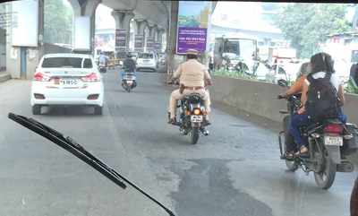 No Helmet usage by Police personal