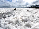 Chennai: Famous tourist destination Marina Beach spits out toxic foam