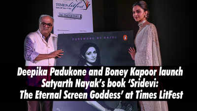 Deepika Padukone and Boney Kapoor launch Satyarth Nayak's book on Sridevi