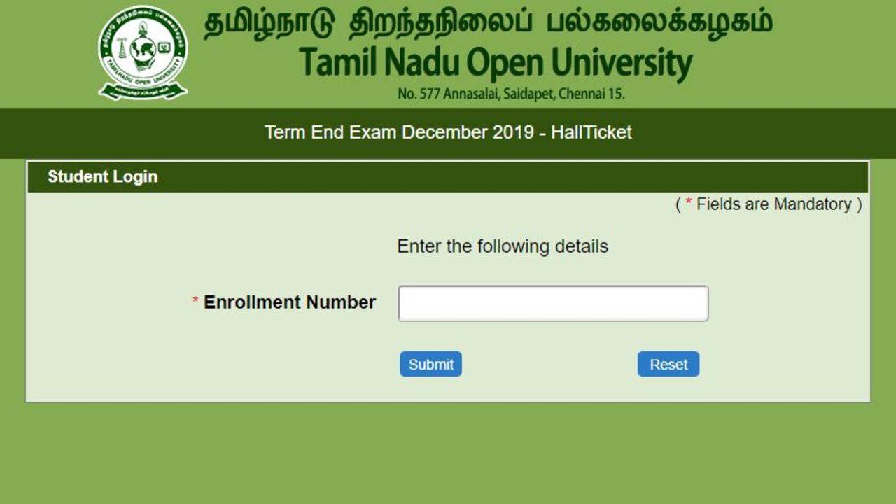 TNOU hall ticket 2019 for TEE December released, download here - Times of  India