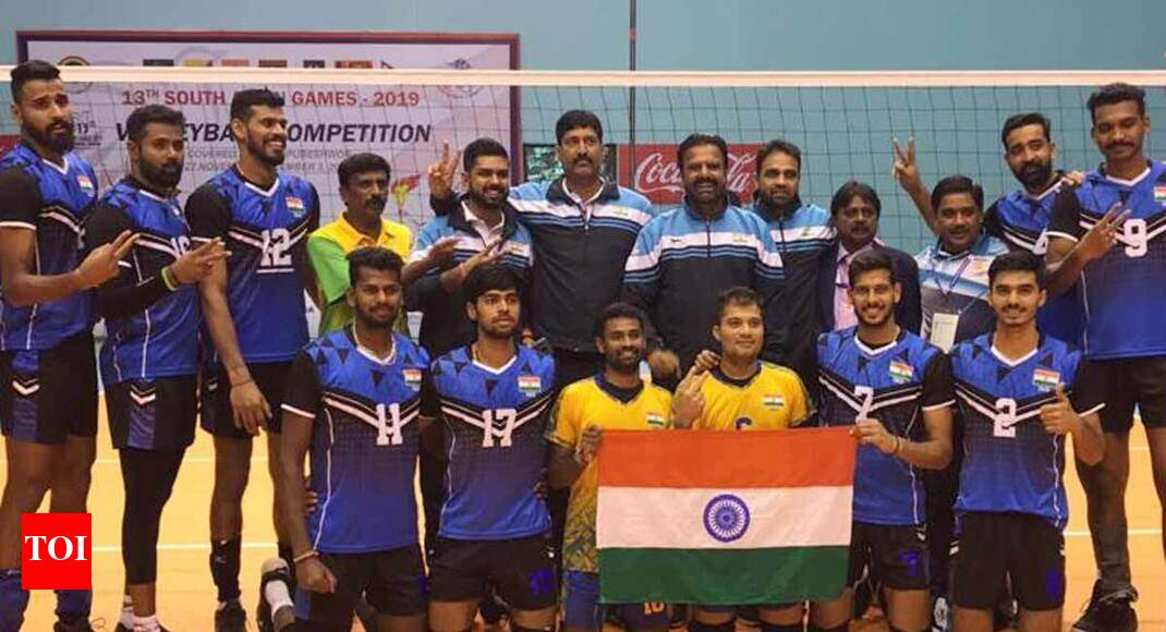 India beat Pakistan to win men's volleyball gold in South Asian Games - Times of India