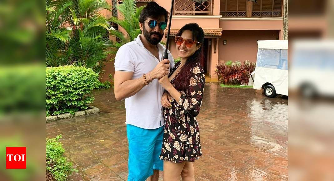 Kamya Panjabi gets romantic with husband-to-be Shalabh Dang in rainy ...