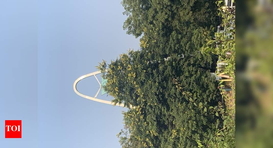 Invisible huge clock with mismatch time - Times of India