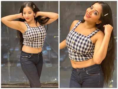 Monalisa doles out happy vibes in a chequered crop top