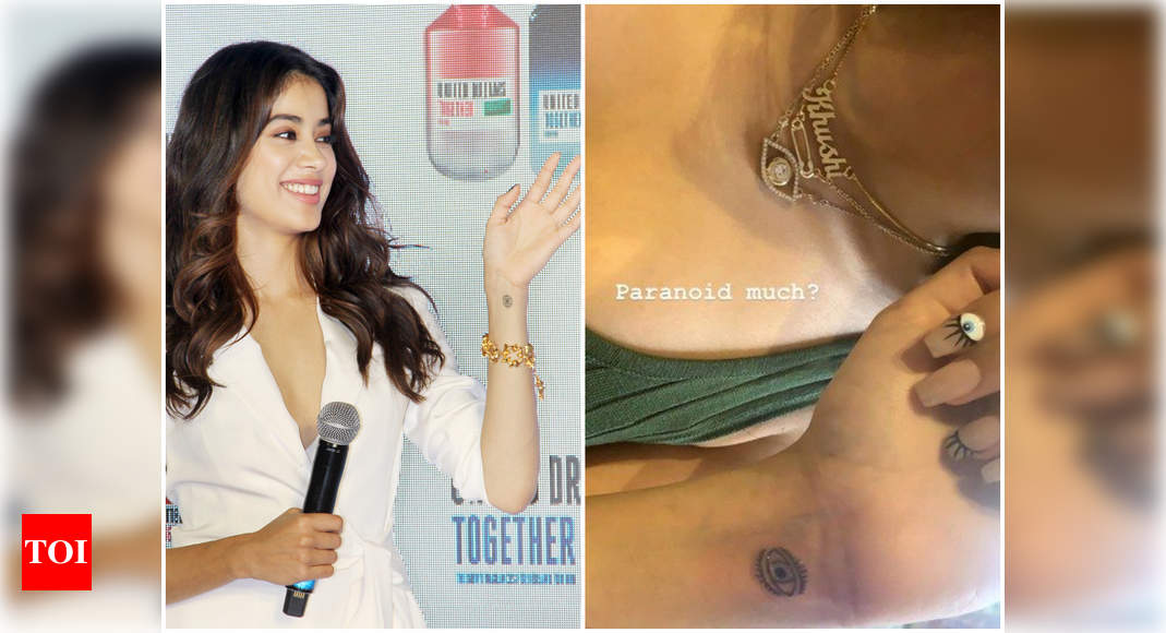 Sibling Goals Janhvi Kapoor And Sister Khushi Kapoor Get Matching Evil Eye Tattoos On Their Wrists Hindi Movie News Times Of India