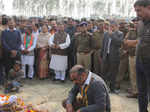 Pictures from the last rites of Unnao rape victim